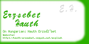 erzsebet hauth business card